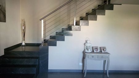 Staircases in marble granite and natural stone